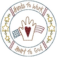 Hands to Work Candle Mat- 4 inch & Larger