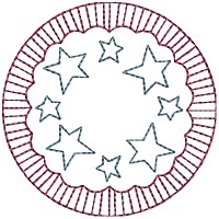 Stars & Stripes Candle Mat 4 Inch & Larger