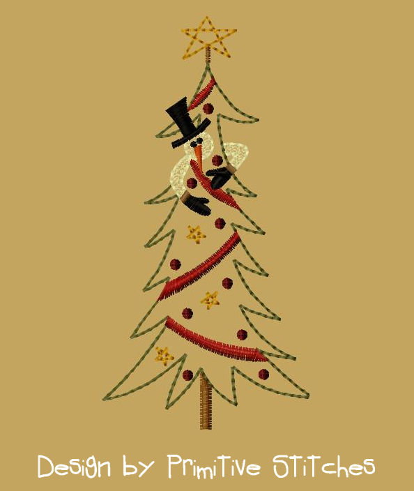 Snowman Christmas Tree-5x7