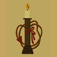 Spool with Candle 4x4