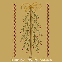 Stick Tree with Bow-5x7
