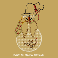 Winter Thyme Snowman-4x4-Colorwork